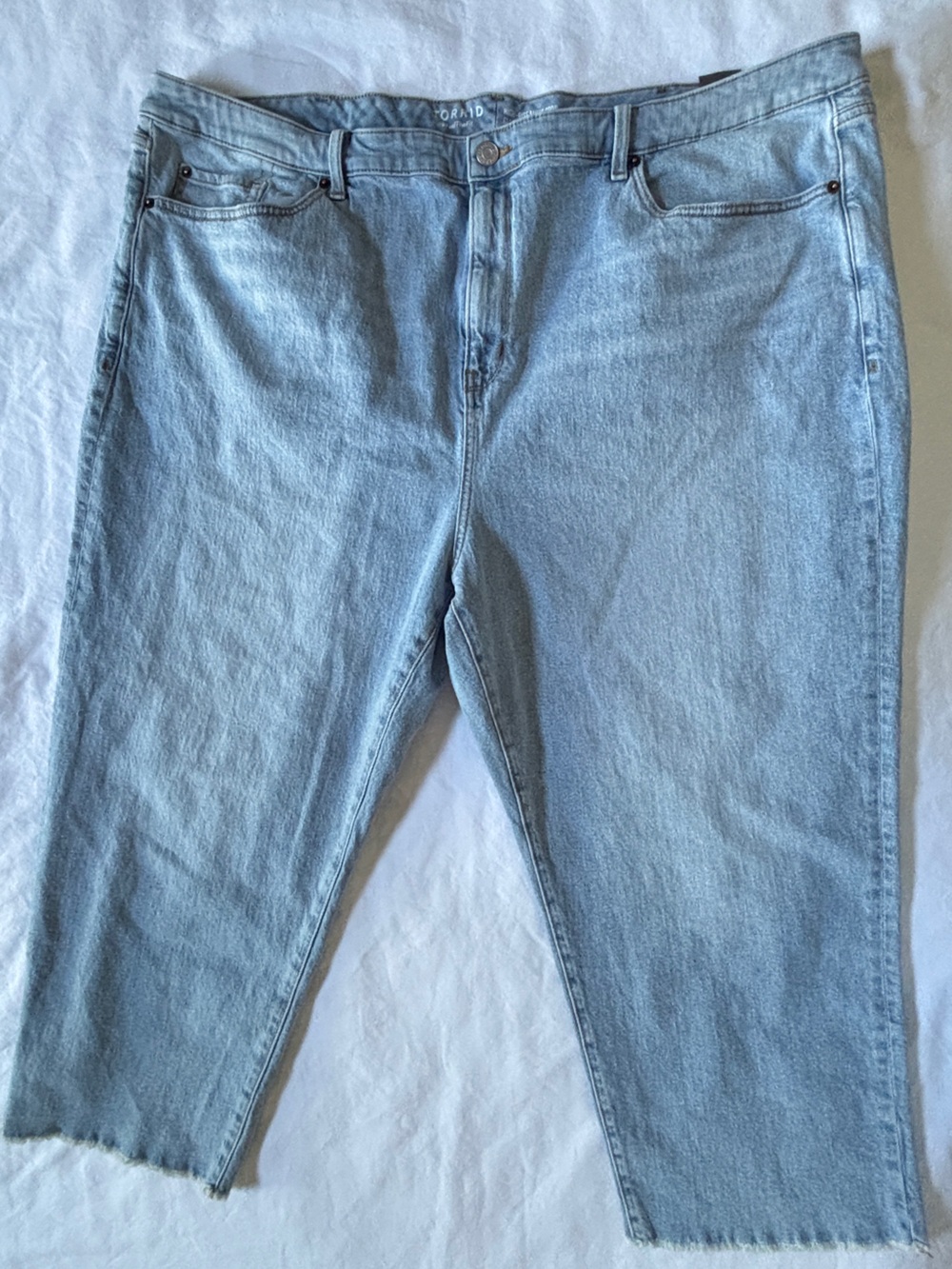 Torrid High Rise Ankle Crop Jeans Womens 28 Light Wash Classic Stretch Plus